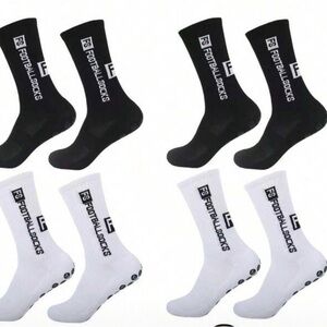 Unisex Athletic football Crew Socks - Black & White 5 pairs brand new